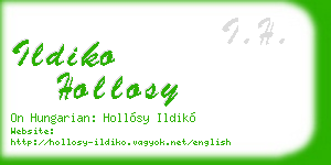 ildiko hollosy business card